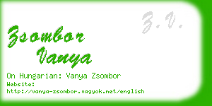 zsombor vanya business card